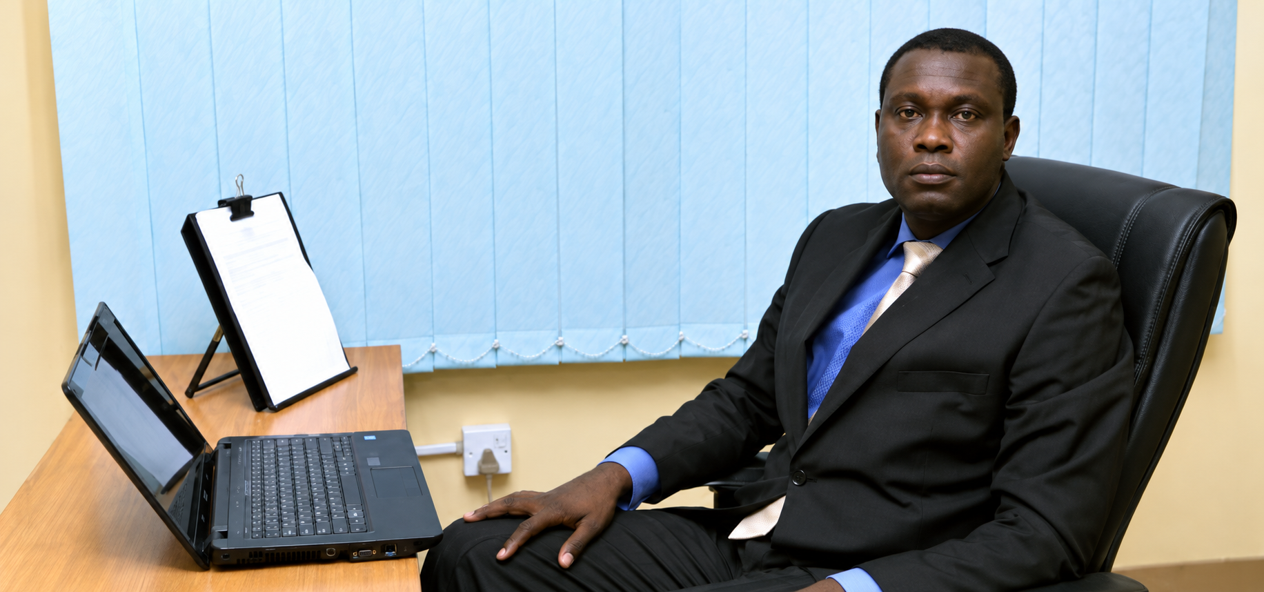 Barrister Nonso U. Amaechi seated in his office